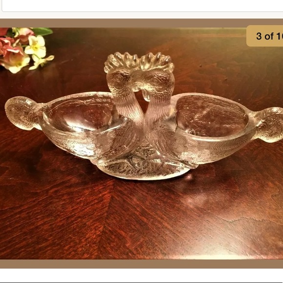 Rare Roosters Antique Schmid Verreries Salt Cellar - Picture 6 of 8